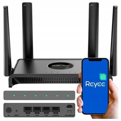 Router Rujie Reyee RG-EW300T na SIM kartu 4G LTE WiFi LAN 2.4GHz 300Mb/s