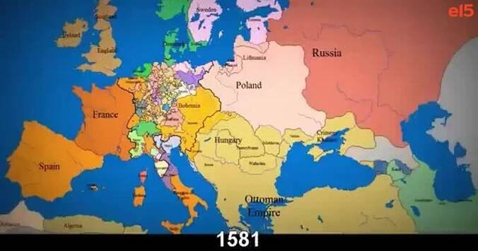 Jak se proměnily hranice evropských států za poslední dva tisíce let (video)