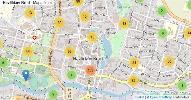 Havlíčkův Brod - mapa firem