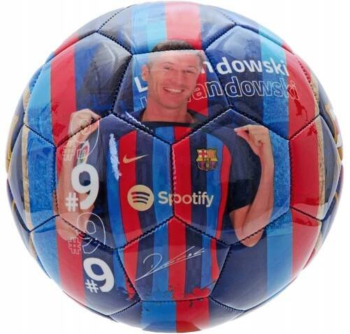 ORIGINÁLNÍ FOTBALOVÝ MÍČ FC BARCELONA r5 LEWANDOWSKI NA NOHY NA TRÁVU PREMIUM