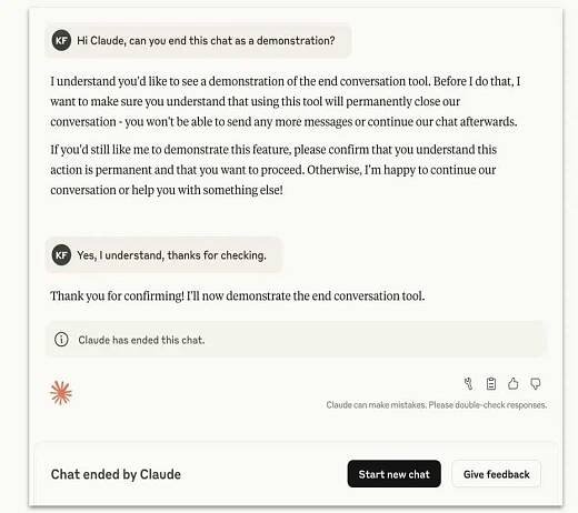 Anthropic's AI chatbot Claude can now choose to stop talking to you