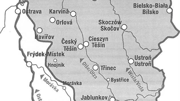 Těšínsko po polském záboru českého území v říjnu 1938.