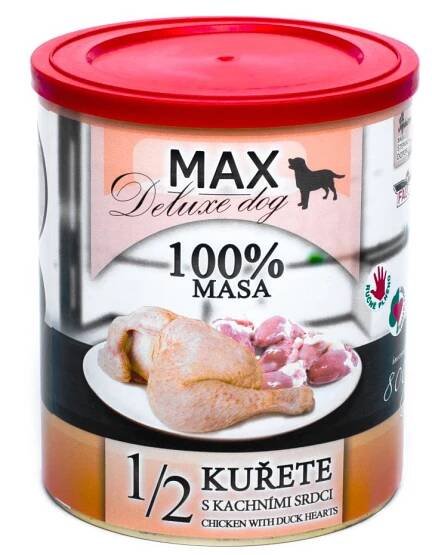 MAX 1/2 kuřete s kachními srdci 800g