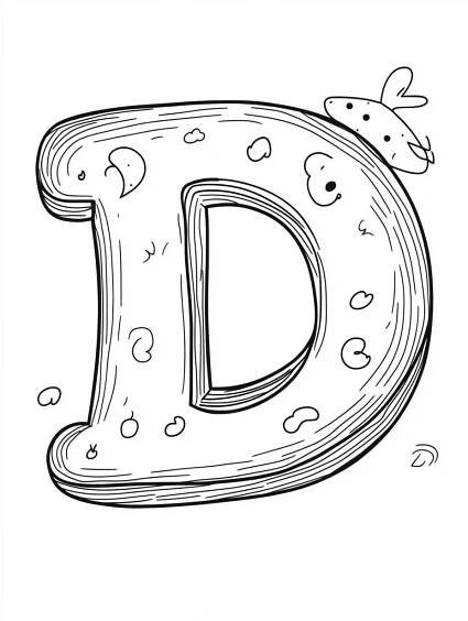 Omalovánky s písmenem D 11