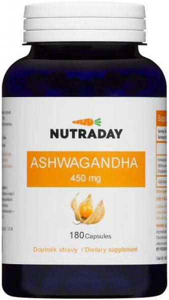 Ashwagandha extrakt 450 mg 180 kapslí