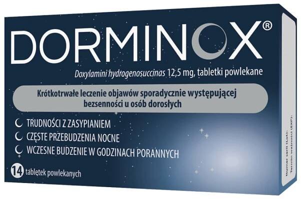 Dorminox 12.5 mg x 14 tablets polish