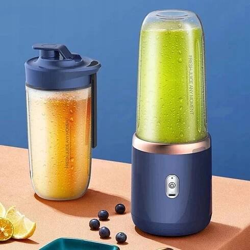 PŘENOSNÝ MIXÉR NA OVOCE A ZELENINY, 400 ML MINI MIXÉR NA ČERSTVÉ ŠŤÁVY Výška výrobku 19.5 cm