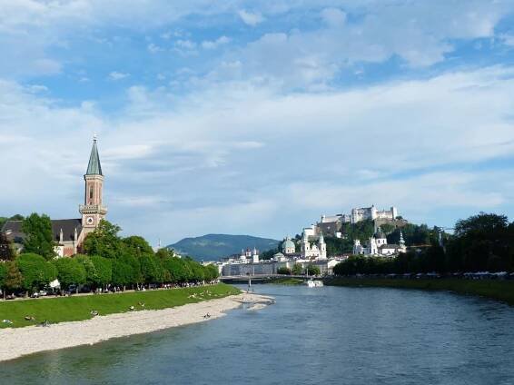 Salzburg a řeka Salzach