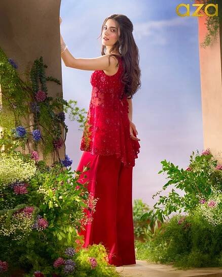 Pratibha Ranta in Hand Embroidered Kurta Sharara Set for Aza Fashions Cover Story