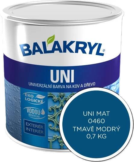 Balakryl UNI MAT Barva: 0460 tmavě modrá, Hmotnost: 0,7kg