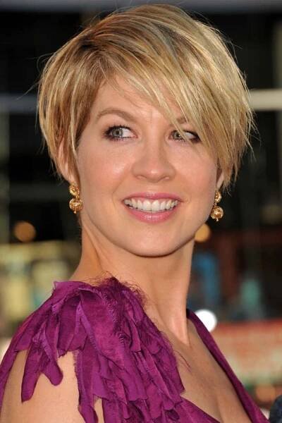Side-Parted Style For Longer Pixie