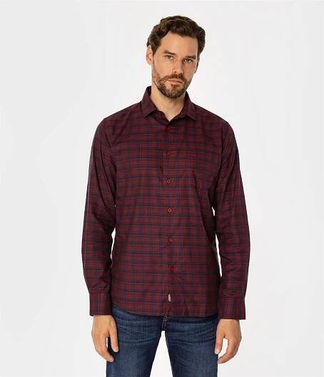 LEE COOPER Pánská košile WINDSOR 18KZ DARK RED L Značka Lee Cooper