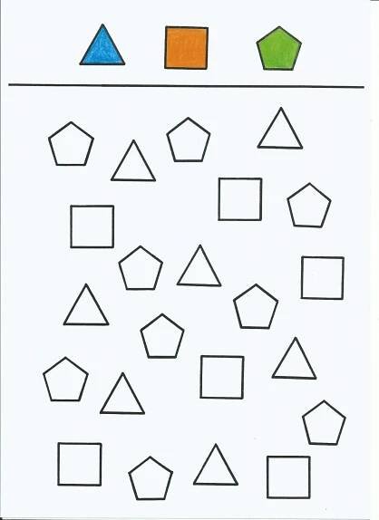 a white sheet with different shapes and lines drawn in the shape of rectangles