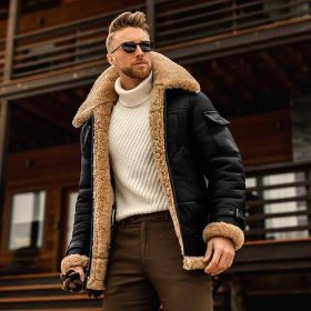 Autumn and Winter Fur Men's Coat Thickened Imitation Leather Jacket