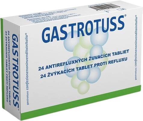 Gastrotuss žvýkací tablety proti refluxu 24 tablet