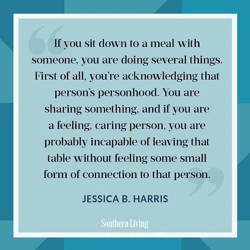Jessica Harris on the welcome table