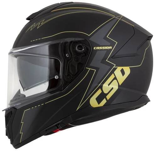 Integrální přilba na motorku Cassida Integral GT 2.1 Flash černo-zlato-šedá