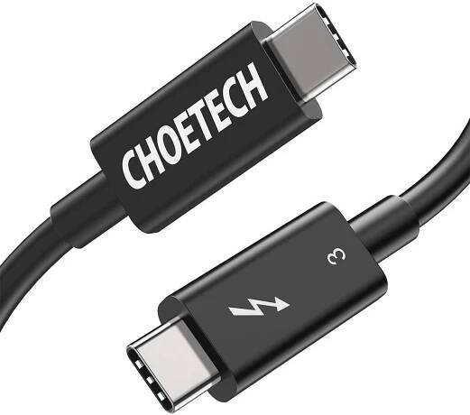 ChoeTech Thunderbolt 3 Passive USB-C Cable 0.7m Black