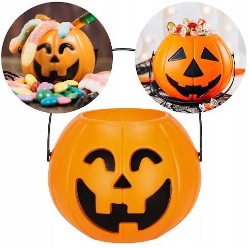 TAŠKA HALLOWEEN KYBLÍK ZÁSOBNÍK NA BONBÓNY SÁČEK DÝNĚ TAŠKA DEKORACE za 231.00CZK - Allegro
