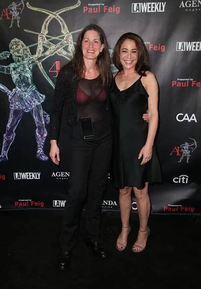 BEVERLY HILLS, CA - APRIL 26: Melanie Wise, Yancy Butler, at the 2018 Artemis Awards Gala at the Ahrya Fine Arts Theater in Beverly Hills, California on April 26, 2018. Credit: Faye Sadou/MediaPunch