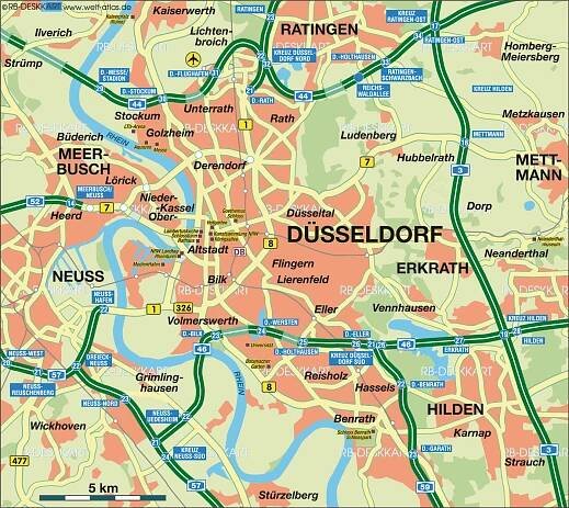 map of dusseldorf