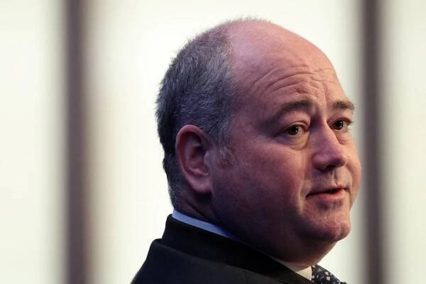 Andrew Irvine, Group CEO of National Australia Bank, speaks at the Australian Financial Review Banking Summit in Sydney