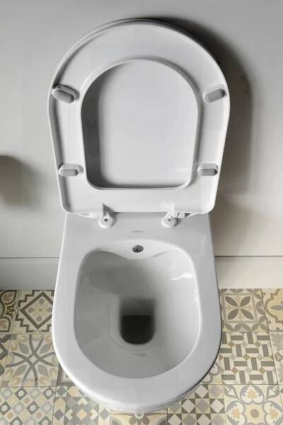 SAPHO - BRILLA CLEANWASH závěsná WC mísa s bidetovou sprškou, Rimless, 36,5x53cm, bílá (100612)