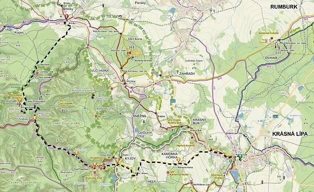 Turistické a cyklistické trasy Kyjovského údolí