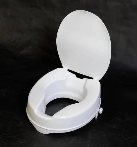 Zvýšené sedátko na WC pro seniory 10 cm, bílá A0071001