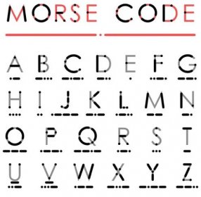 Latinské abecedy v mezinárodní Morseova abeceda — Ilustrace
