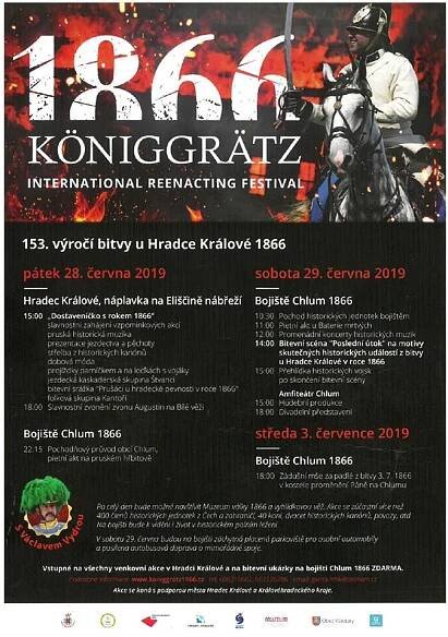 153. výročí bitvy u Hradce Králové - sobota 29. června 2019 - Bojiště 1866 Chlum u Sadové - Východočech.cz