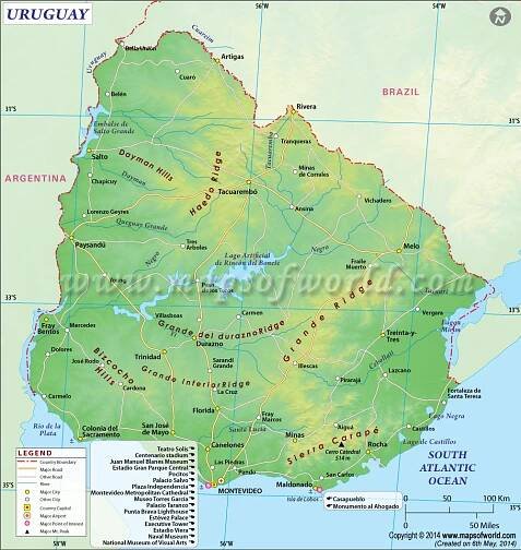 Uruguay Map