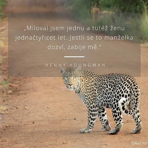 Miloval jsem jednu a tutéž ženu jednačtyřicet let. Jestli...