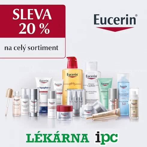 Využijte akční slevy 20 % na celý sortiment značky Eucerin v Lékarně IPC.