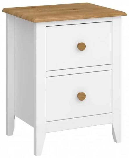 Noční stolek Hellen, 64 cm, bílá