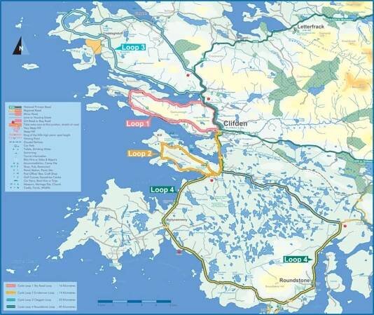 Connemara Sky Road Loops map