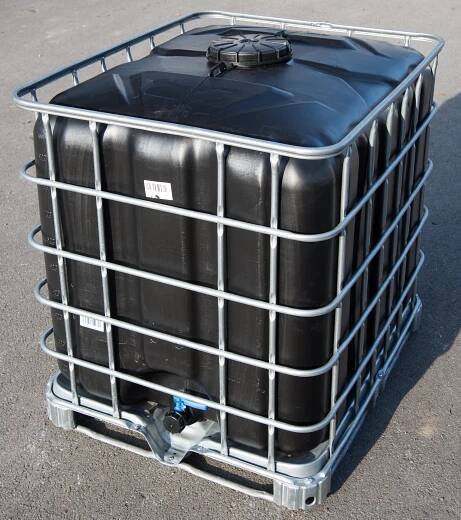 IBC 1000L ZAHRADA 22cm černá na pozinku/plastu/mix