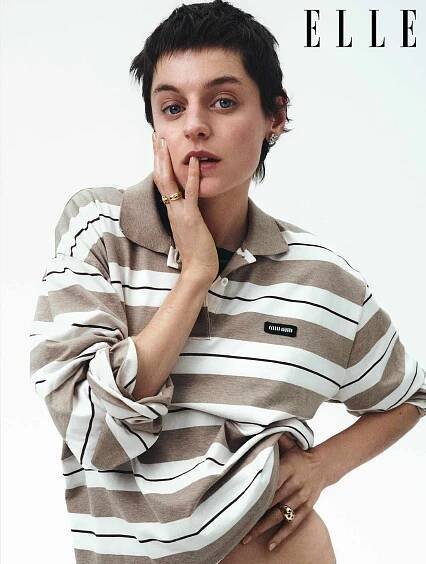 Emma Corrin stars on the May cover of Elle UK