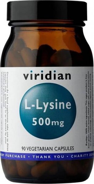 Viridian L-Lysine 500 mg 90 cps.