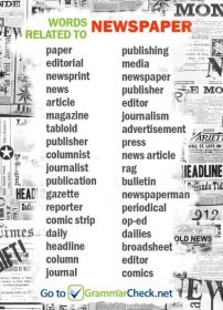 LIST: Words related to #newspaper  #news #journalism #vocabulary #Englishwords #Englishlanguage #ESL