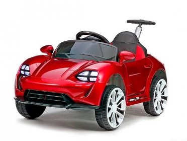 Elektrické autíčko pro děti Neon Sport 4x4 s vodící tyčí, lakované vínové