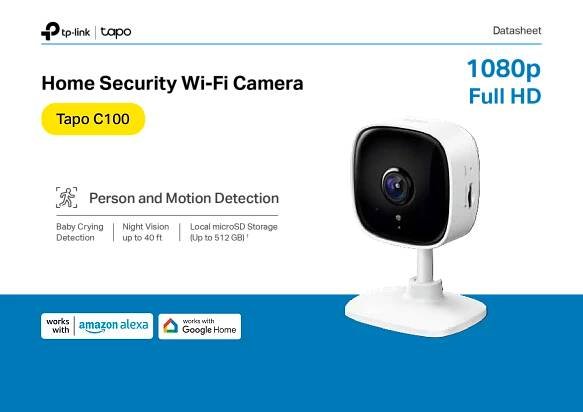 Uživatelská příručka pro domácí bezpečnostní Wi-Fi kameru tp-link Tapo C100