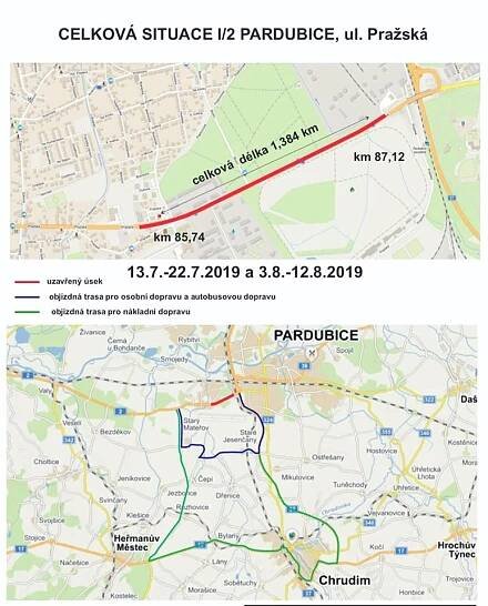 Prázdninová dopravní omezení... | Pardubice ŽIVĚ
