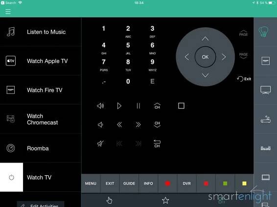 Logitech Harmony App on iPad