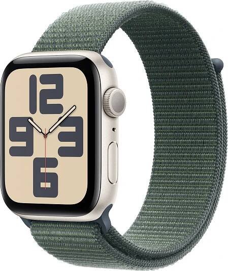 Apple Watch SE (2024) GPS 44 mm hliníkový plášť Řemínek Sport Loop Mořská zelená
