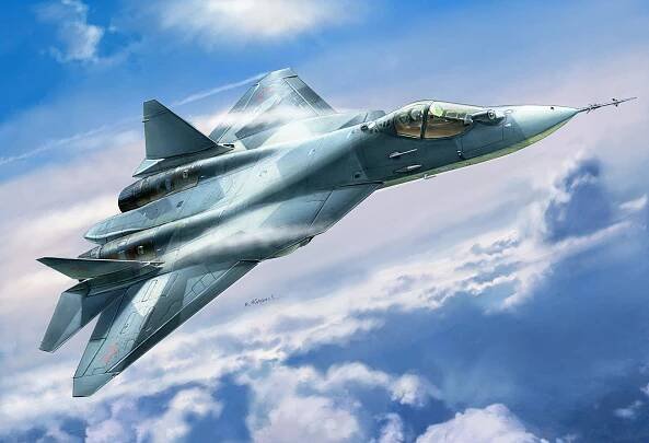 Zvezda Model Kit letadlo 7275 - Sukhoi T-50 Russian Stealth Fighter (1:72)