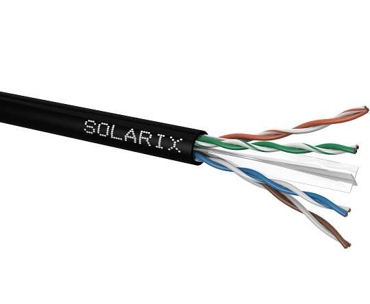 Obrázek produktu UTP kabel venkovní černý Solarix SXKD-6-UTP-PE metráž 0