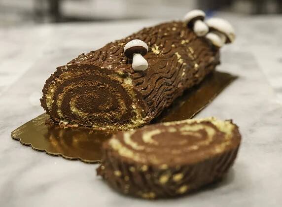  Gaby’s custom-made chocolate Bûche de Noël is a delicious holiday dessert that’s made with care. 
