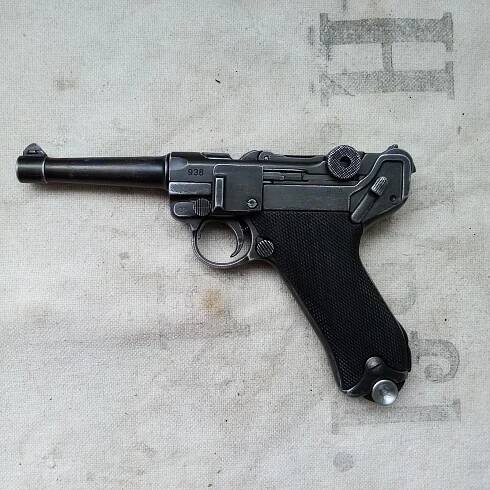 Pistole P08 - černá vdova, legenda ss, wh,lw, DEKO Model