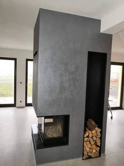 Betonové stěrky na krb - TwinArt
